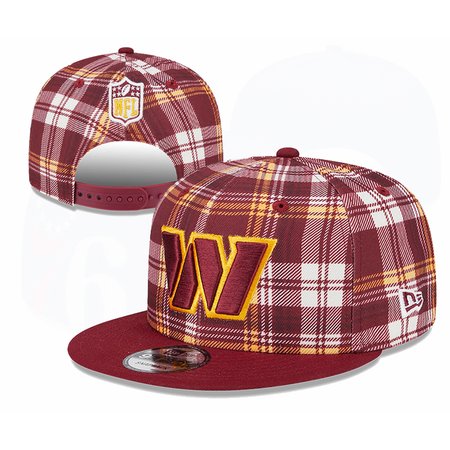 Washington Commanders / Redskins Plaid Snapback Cap